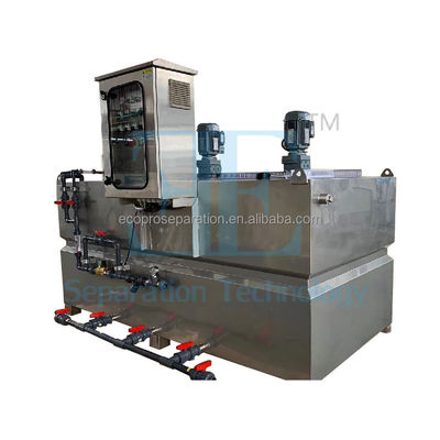 Hệ thống liều lượng polyme điều khiển Schneider với bộ khuấy lưu trữ 0,75kw