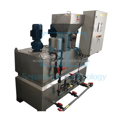 Hệ thống liều lượng polyme điều khiển Schneider với bộ khuấy lưu trữ 0,75kw